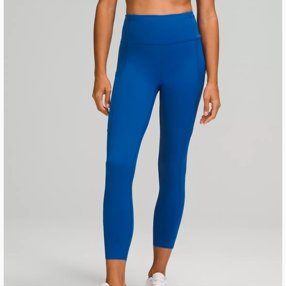Lululemon Blue Fast and Free HR Leggings sz 10